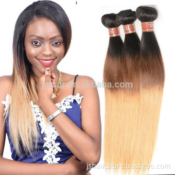 100% virgin brazilian straight human hair weft extension aliexpress brazilian human factory price 1b#4#27 colour
